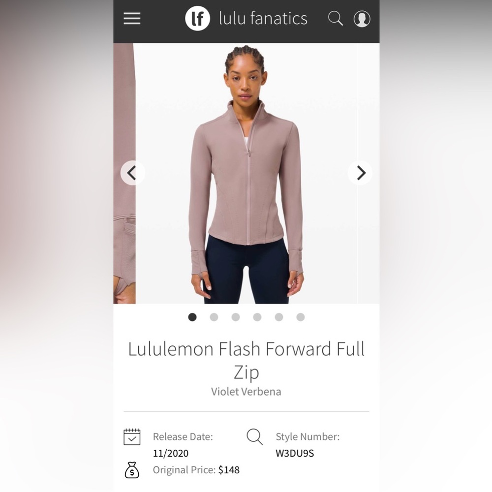 Lululemon Athletica Violet Verbena Jacket